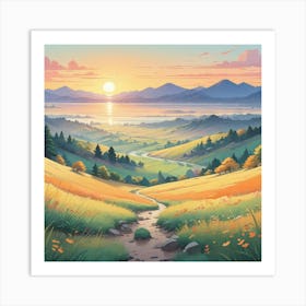 Landscape Painting 21 Art Print