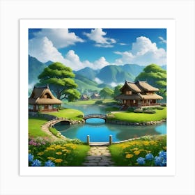 Asian Landscape Art Print