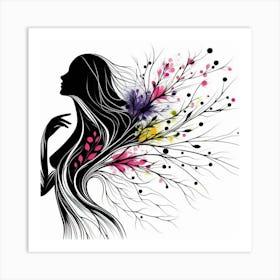 A woman’s silhouette 12 Art Print