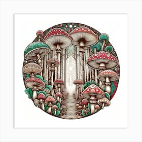 Magic Mushrooms Art Print