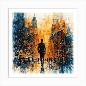 Man In The City Art Print