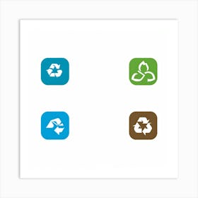 Recycling Icons Art Print