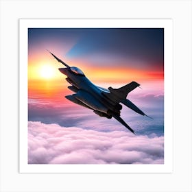 Fighter Jet In The Sky Art Print