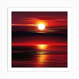 Sunset Over The Ocean 29 Art Print