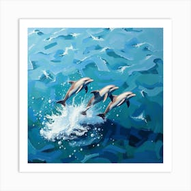 Dolphins In The Ocean 4 Art Print