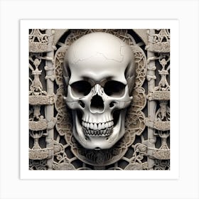 Skull Skull Skull Skull Skull Skull Skull Skull Skull Art Print