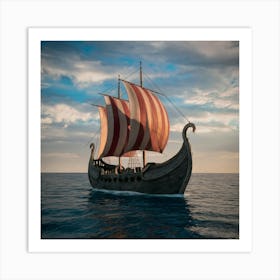 Viking Ship Sailing North East 3 4 Angle Orciz0fdsv23mq Kvcbvwa Kj25gs Qqaolcws7hbv Xq Art Print