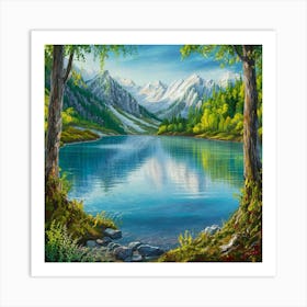 Lake In The Mountains 14 Art Print