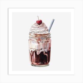 Ice Cream In A Mason Jar 1 Art Print