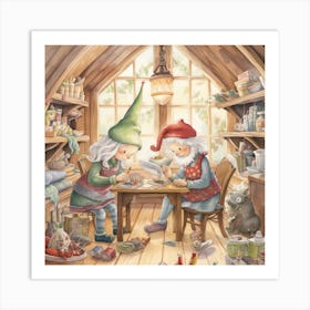 Gnome And Elf Art Print