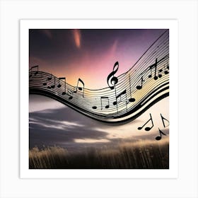 Music Notes 6 Art Print