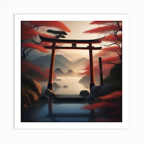 Japanese Tori Gate Art Print