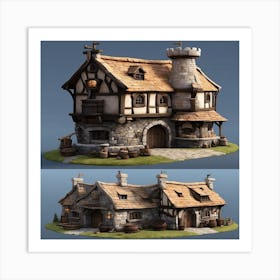 Leonardo Diffusion Xl Create A Medieval Castle Sorrounded With 0 (1) Art Print