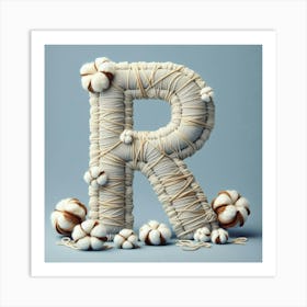 Cotton Letter R Art Print