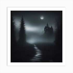 Castle In The Fog Art Print