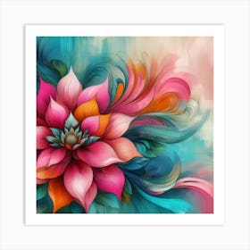 Abstract Flower Art Print