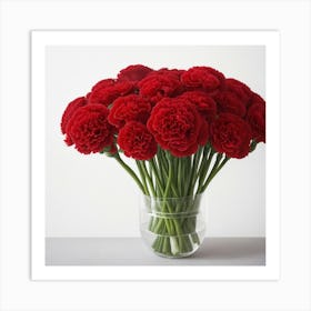Red Carnations Art Print