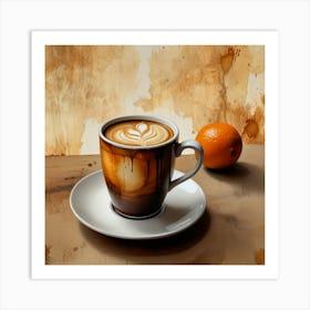 Coffee And Oranges Art Print