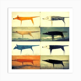 Horisontal Dogs III Art Print