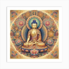 Medicine Buddha in Pure Land Art Print