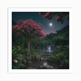 Waterfall - Waterfall Stock Videos & Royalty-Free Footage Art Print