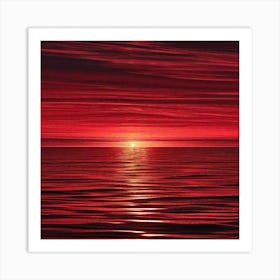 Sunset Over The Ocean 56 Art Print