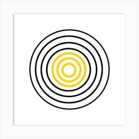 Circle Of Yellow And Black Art Print