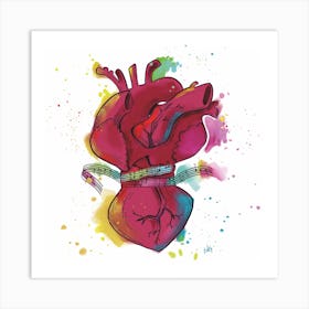 Hold My Heart Square Art Print