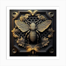 Golden Bee Art Print