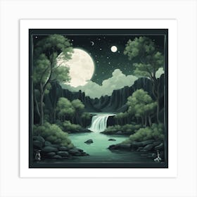 Night In The Forest Art Print