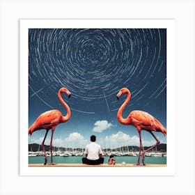 Flamingos 6 Art Print