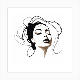 Woman'S Face Art Print