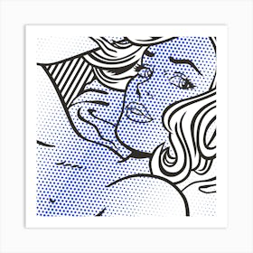 SEDUCTIVE GIRL SQ | LICHTENSTEIN DIGITAL REPLICA Art Print