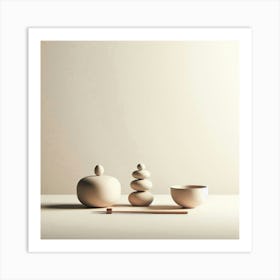 Zen Bowls Art Print