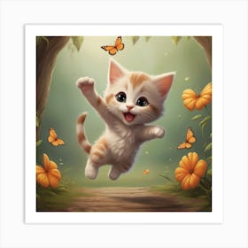 Cute Kitten Art Print