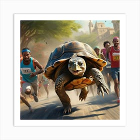 Tortoise Joins The Race 1 Art Print