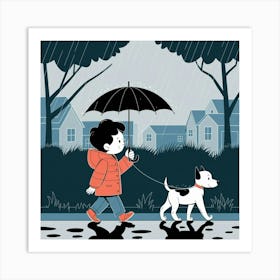 An Illustration Of A Rainy Day Scene Wit Tkwmde Xswowwa4k58abcw Ohkxtvfyq Bbfsne7eoqq Art Print