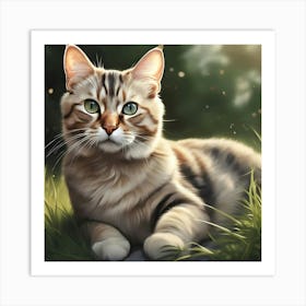 Tabby Cat Art Print