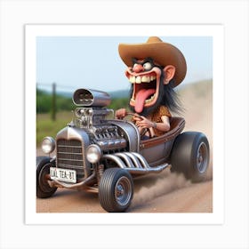 Hillbilly Funny Car 5 Art Print