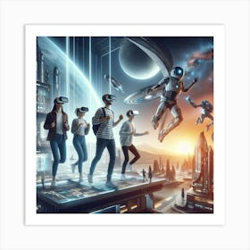 Futurists In Space Art Print