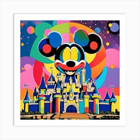 Mickey Mouse Castle Art Print