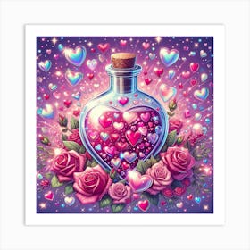 Bottle Of Love Art Print