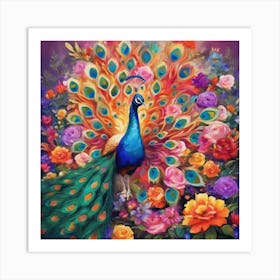 Peacock Art Print