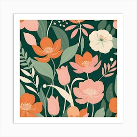 Floral Pattern 41 Art Print