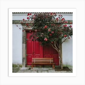 Red Door Art Print