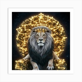 Golden Lion 2 Art Print