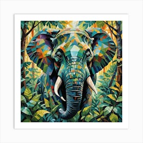 Elephant In The Jungle Art Print