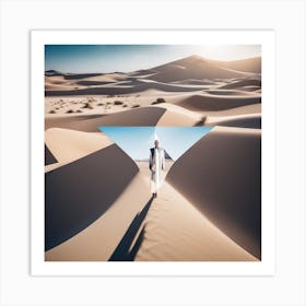 Man In The Desert 128 Art Print