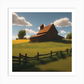 Barn In The Countryside 2 Art Print