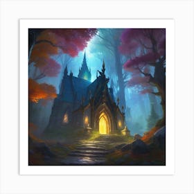 Castle In The Woods Art Print